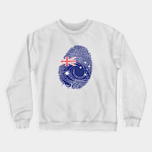 Flag of australia in fingerprint Crewneck Sweatshirt